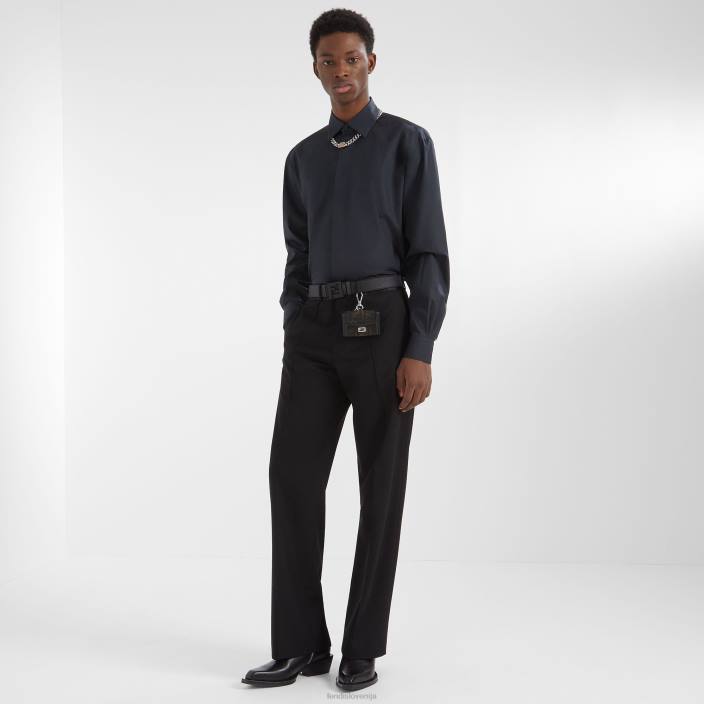 moški paladij in kolona ogrlica zlato Fendi nakit Z68L2697