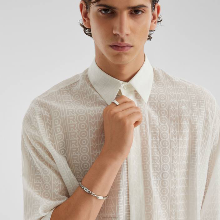 moški kovinski obroč srebro Fendi nakit Z68L2704