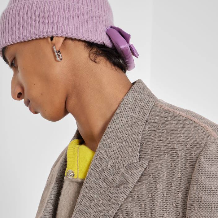 moški uhan srebro Fendi nakit Z68L2731