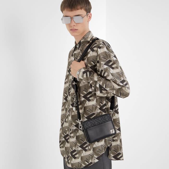 moški kovinska zapestnica srebro Fendi nakit Z68L2691