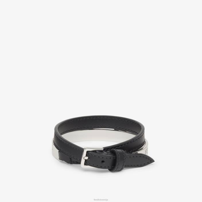 moški usnjena zapestnica Črna Fendi nakit Z68L2694