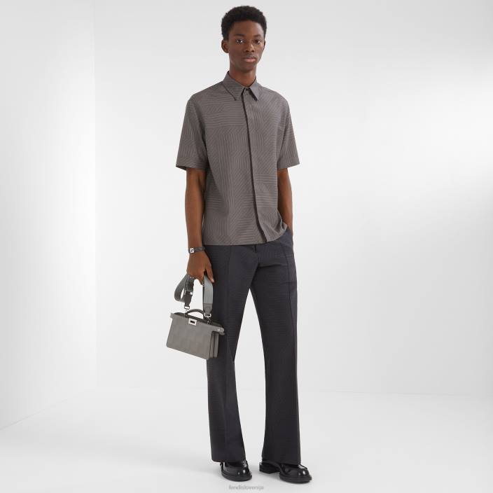 moški zapestnica iz blaga siva Fendi nakit Z68L2699