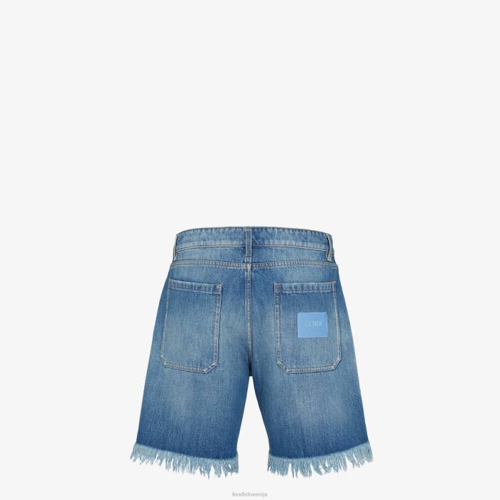 moški bermuda denim hlače modra Fendi oblačila Z68L2022