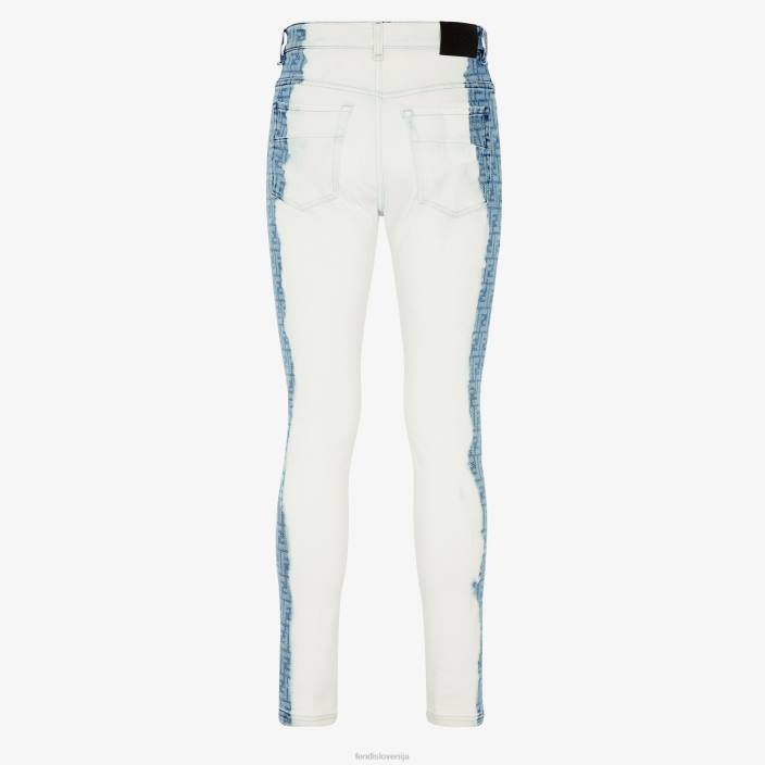 moški denim kavbojke bela Fendi oblačila Z68L2074