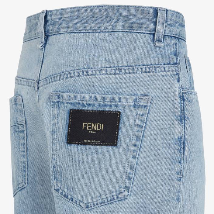 moški denim kavbojke modra Fendi oblačila Z68L1949