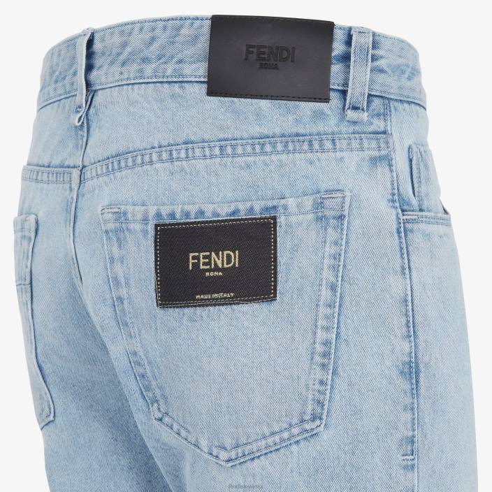 moški denim kavbojke modra Fendi oblačila Z68L2037