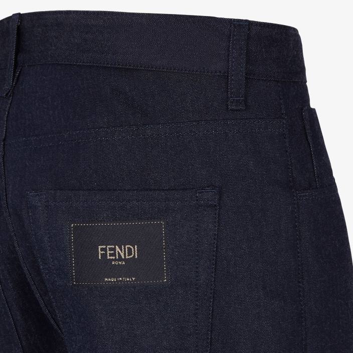moški denim kavbojke modra Fendi oblačila Z68L2046