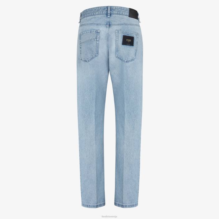 moški denim kavbojke modra Fendi oblačila Z68L2048