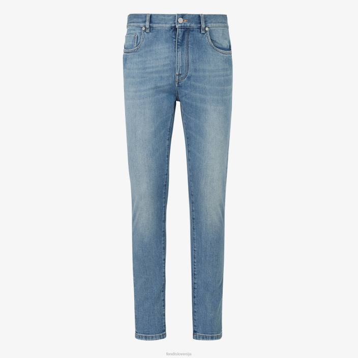 moški denim kavbojke modra Fendi oblačila Z68L2079