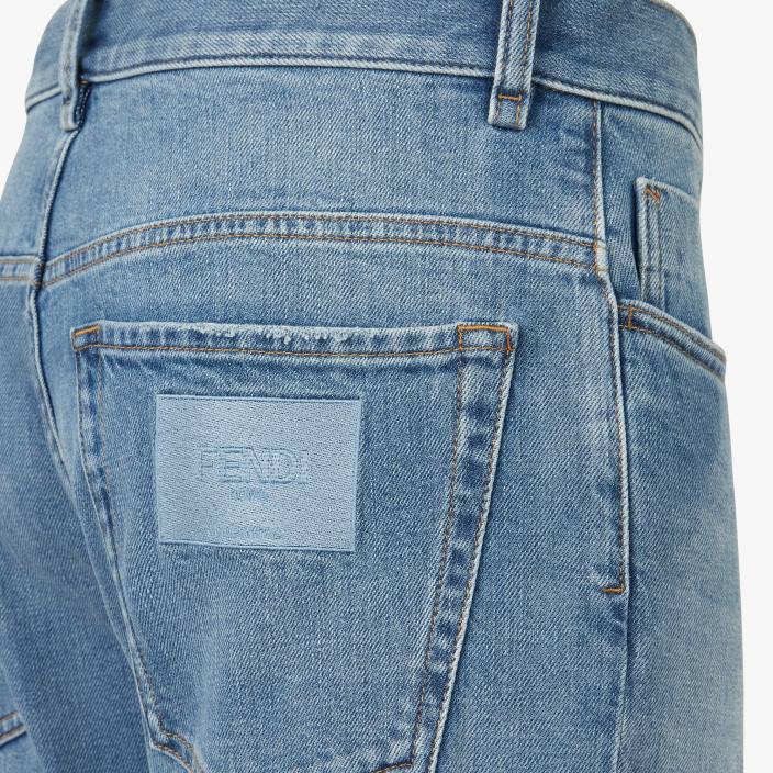 moški denim kavbojke modra Fendi oblačila Z68L2079