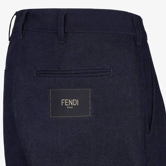 moški denim kavbojke modra Fendi oblačila Z68L2156