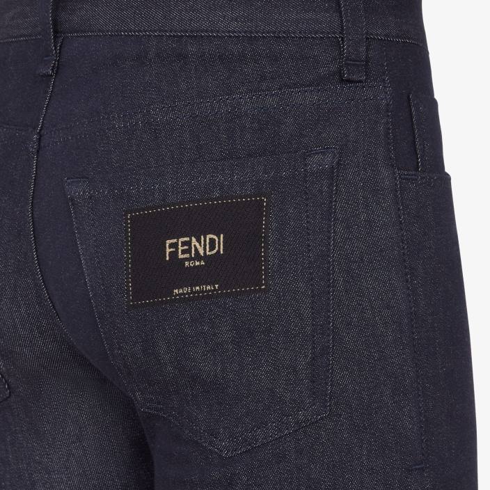 moški denim kavbojke modra Fendi oblačila Z68L2206