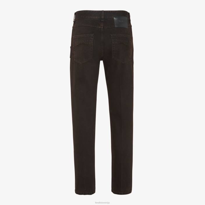 moški denim kavbojke rjav Fendi oblačila Z68L1964