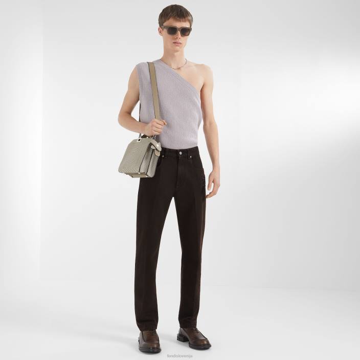 moški denim kavbojke rjav Fendi oblačila Z68L1964