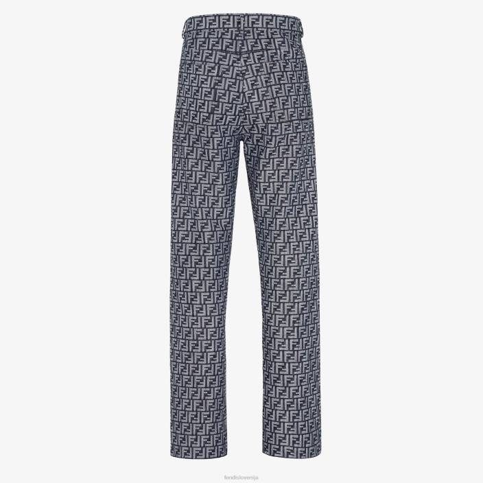 moški ff denim hlače modra Fendi oblačila Z68L2040