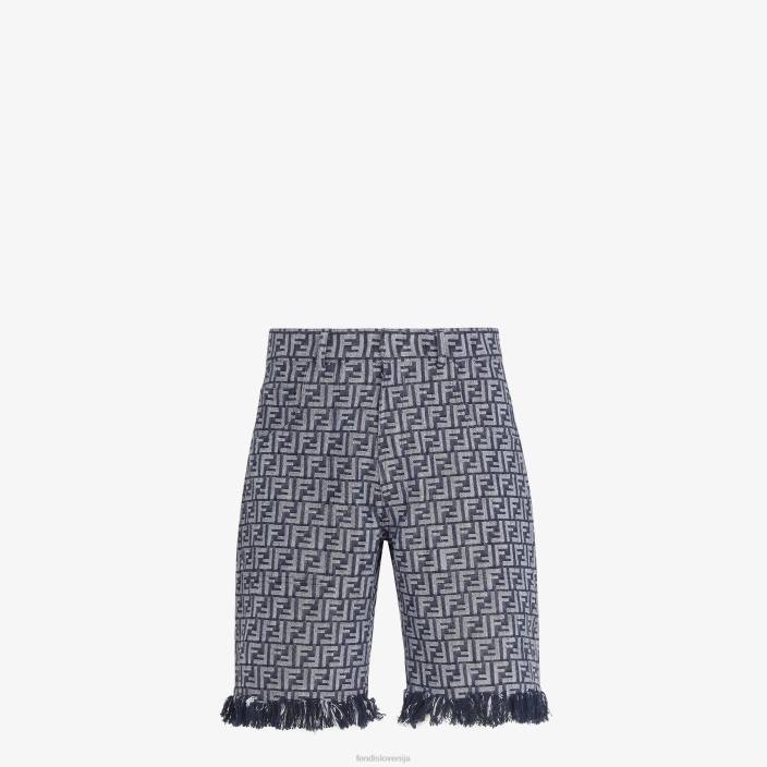 moški ff denim hlače modra Fendi oblačila Z68L2042