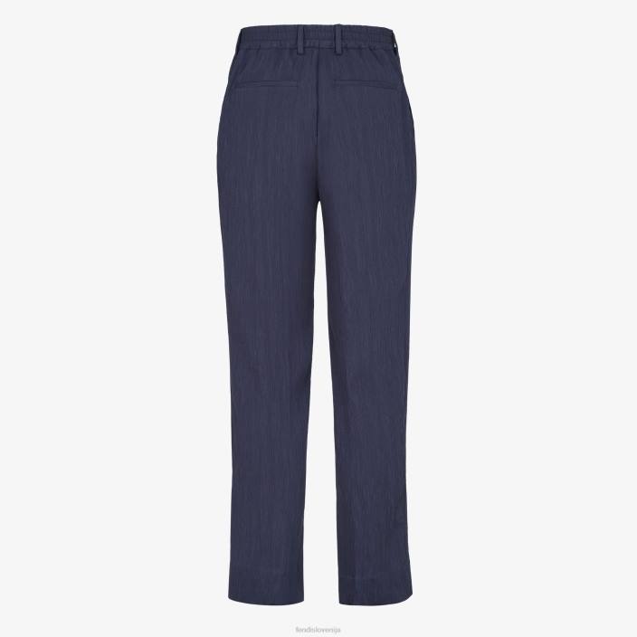 moški hlače iz viskoze modra Fendi oblačila Z68L1941