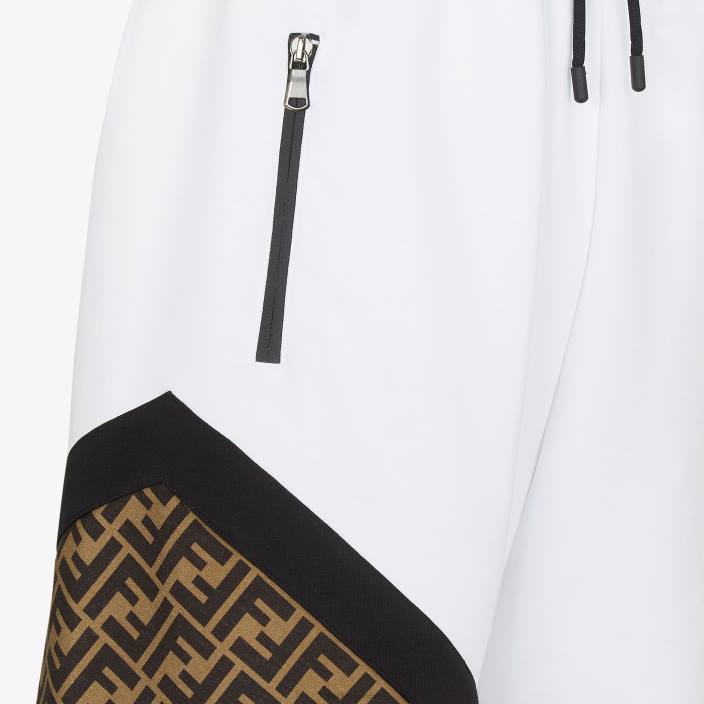 moški jersey hlače bela Fendi oblačila Z68L1991
