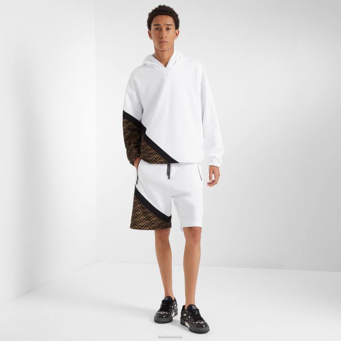 moški jersey hlače bela Fendi oblačila Z68L1991