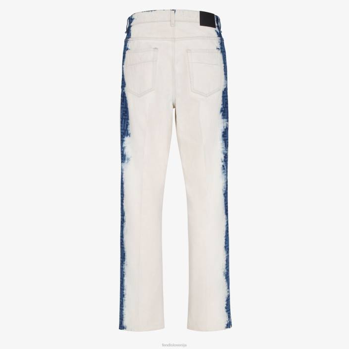 moški kavbojke iz beljenega jeansa modra Fendi oblačila Z68L2025