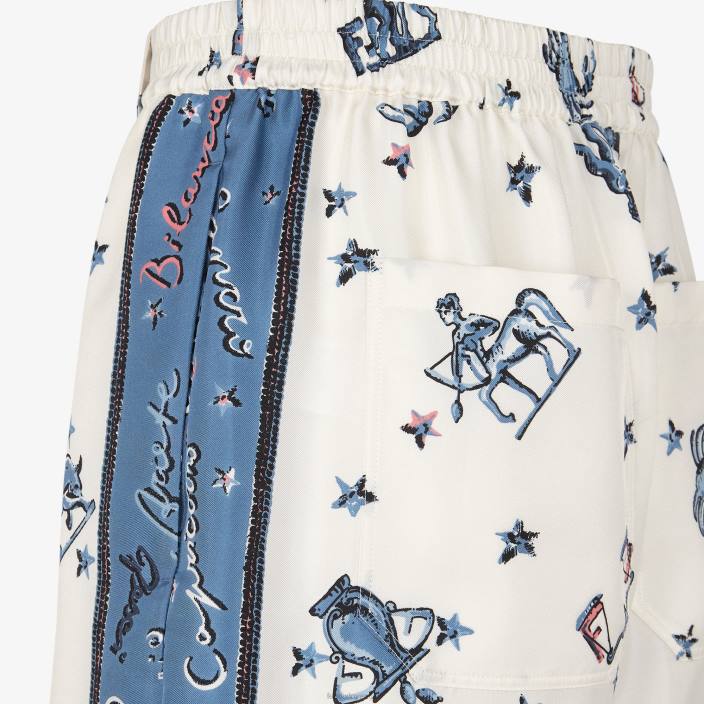 moški svilene hlače večbarvna Fendi oblačila Z68L1954