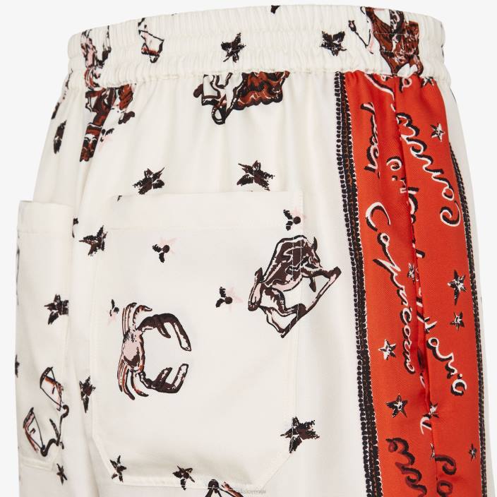 moški svilene hlače večbarvna Fendi oblačila Z68L1980