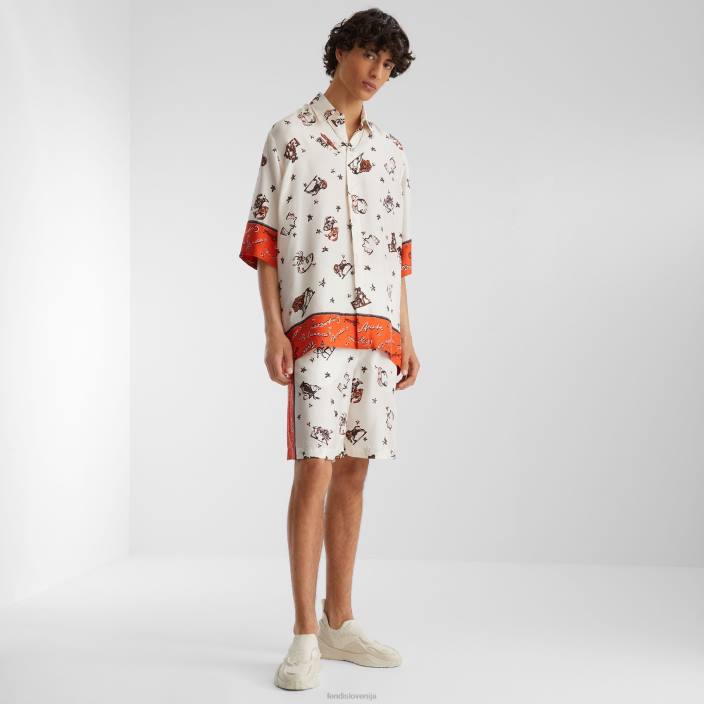 moški svilene hlače večbarvna Fendi oblačila Z68L1980