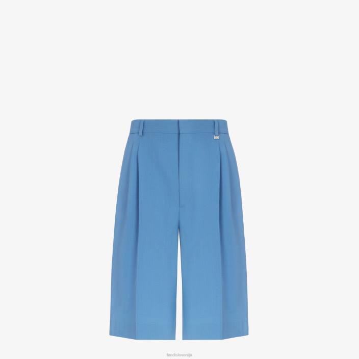 moški volnene hlače modra Fendi oblačila Z68L2065