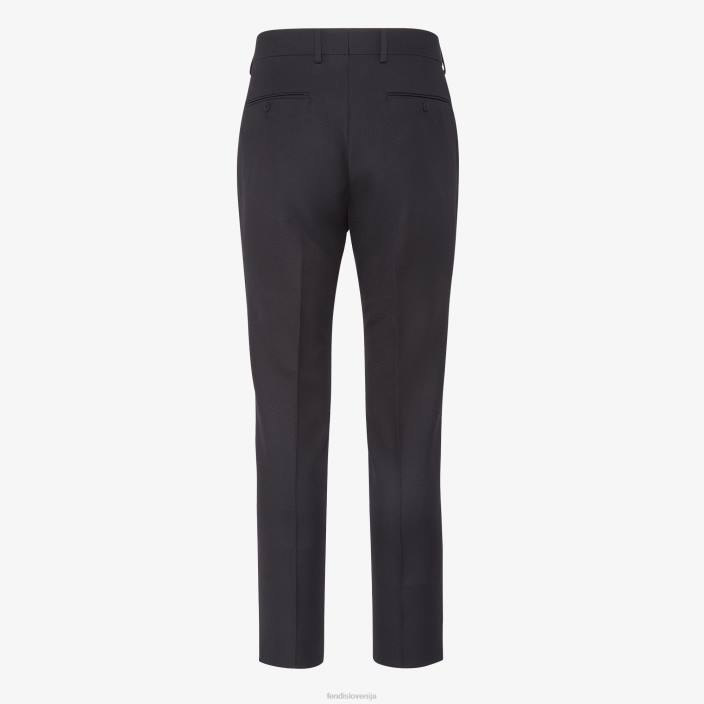 moški volnene hlače Črna Fendi oblačila Z68L2110