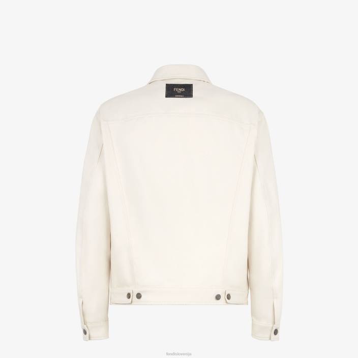 moški Denim jakna bela Fendi oblačila Z68L2119