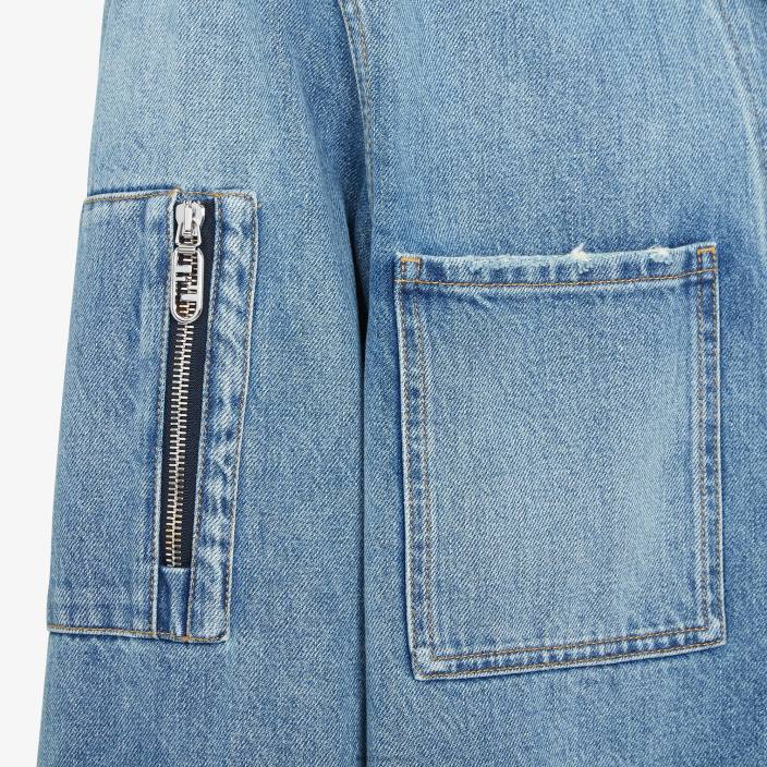 moški Denim jakna modra Fendi oblačila Z68L2020