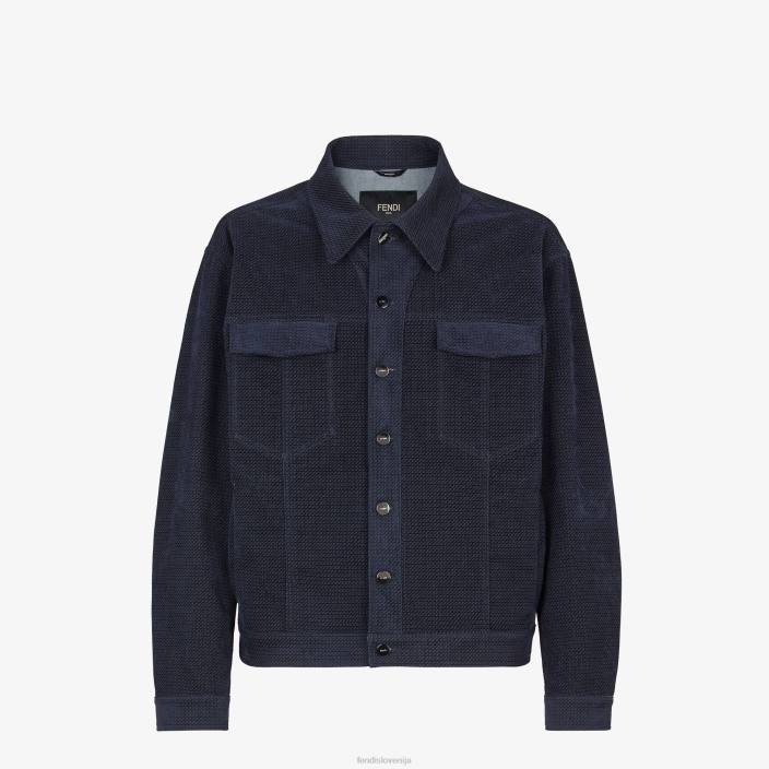 moški Denim jakna modra Fendi oblačila Z68L2165