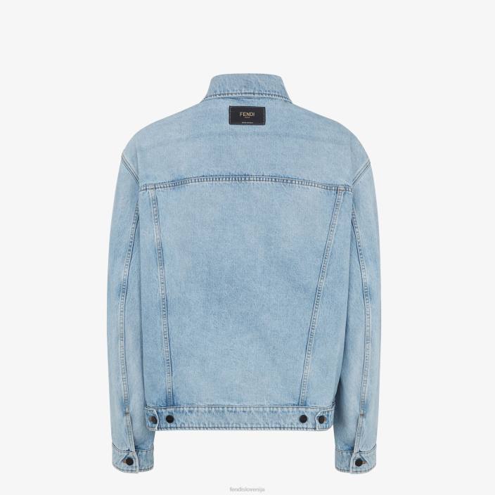 moški Denim jakna modra Fendi oblačila Z68L2185