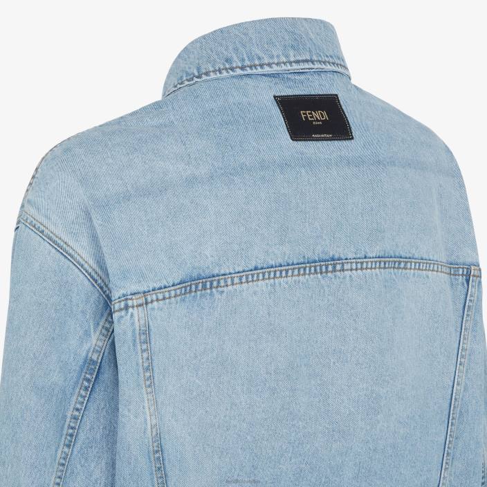 moški Denim jakna modra Fendi oblačila Z68L2185