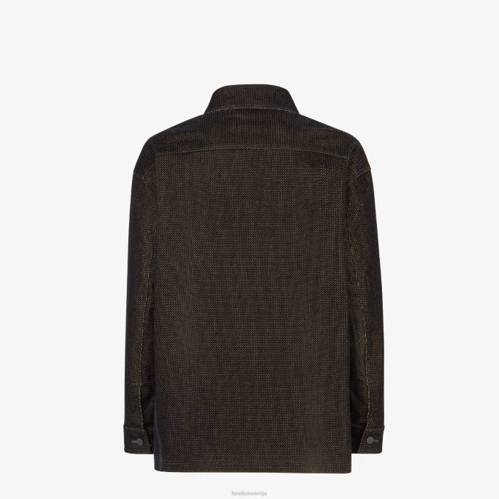 moški Denim jakna rjav Fendi oblačila Z68L2192