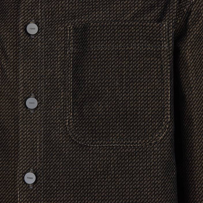 moški Denim jakna rjav Fendi oblačila Z68L2192