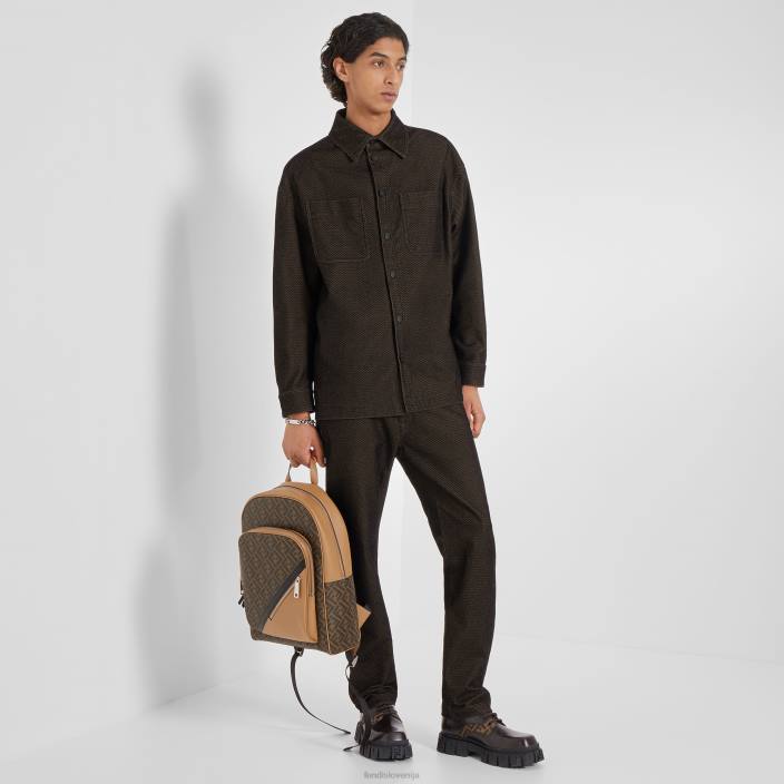 moški Denim jakna rjav Fendi oblačila Z68L2192