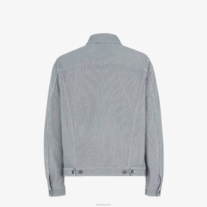 moški Denim jakna siva Fendi oblačila Z68L2125