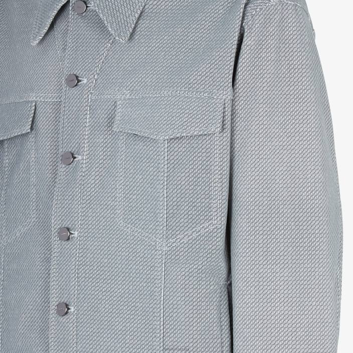 moški Denim jakna siva Fendi oblačila Z68L2125