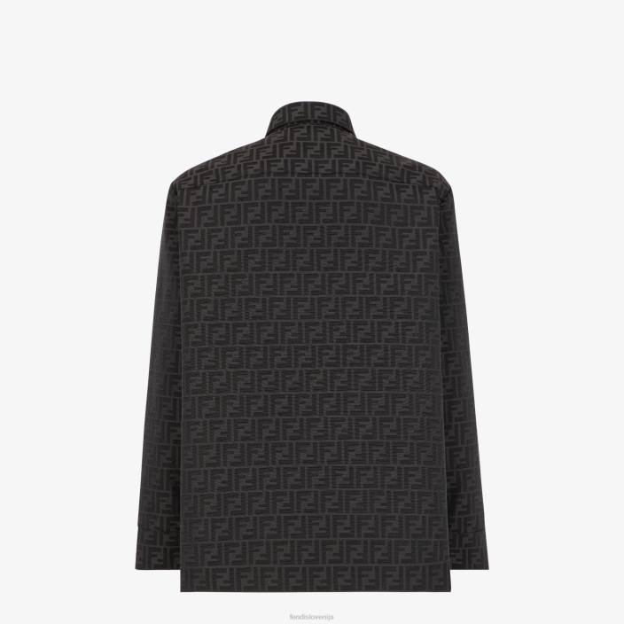 moški Go-to jakna iz ff platna Črna Fendi oblačila Z68L1983