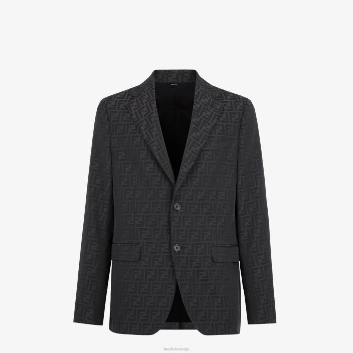 moški blazer iz blaga Črna Fendi oblačila Z68L1994