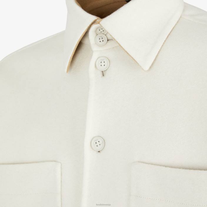 moški bluzo iz kašmirja bela Fendi oblačila Z68L2116