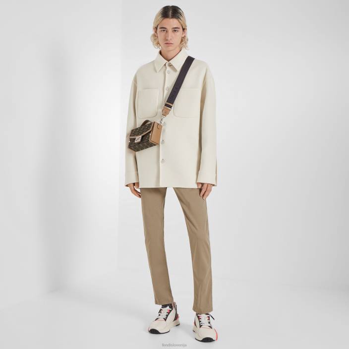 moški bluzo iz kašmirja bela Fendi oblačila Z68L2116