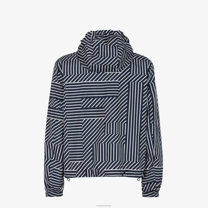 moški jakna iz tehnološke tkanine modra Fendi oblačila Z68L1920