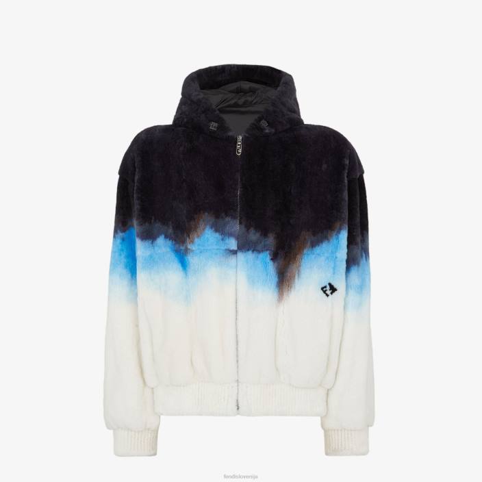 moški minkov bluzon bela Fendi oblačila Z68L2084