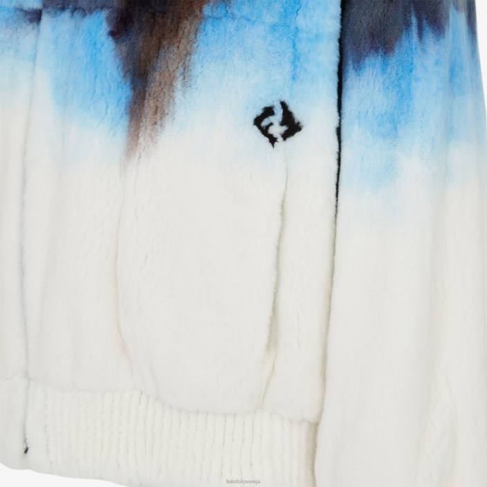 moški minkov bluzon bela Fendi oblačila Z68L2084