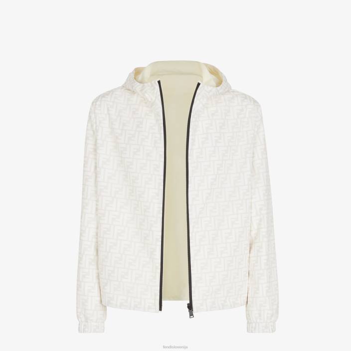 moški najlonska jakna bela Fendi oblačila Z68L2203