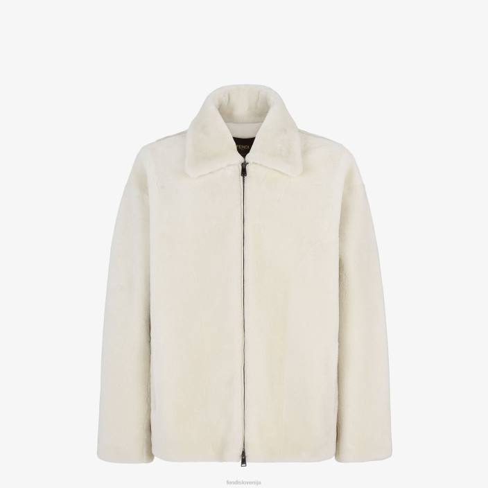 moški strižla jakna bela Fendi oblačila Z68L2128