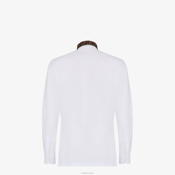 moški bombažna majica bela Fendi oblačila Z68L1975