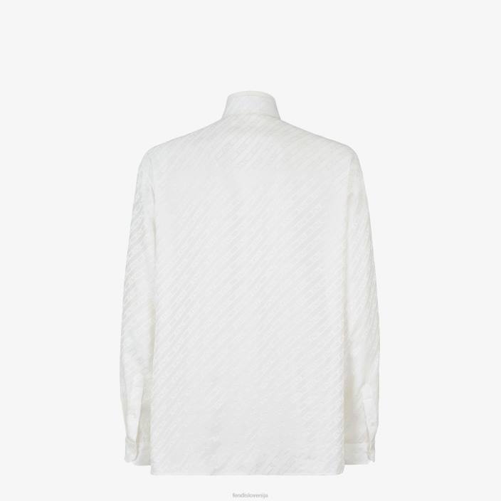 moški bombažna majica bela Fendi oblačila Z68L2111